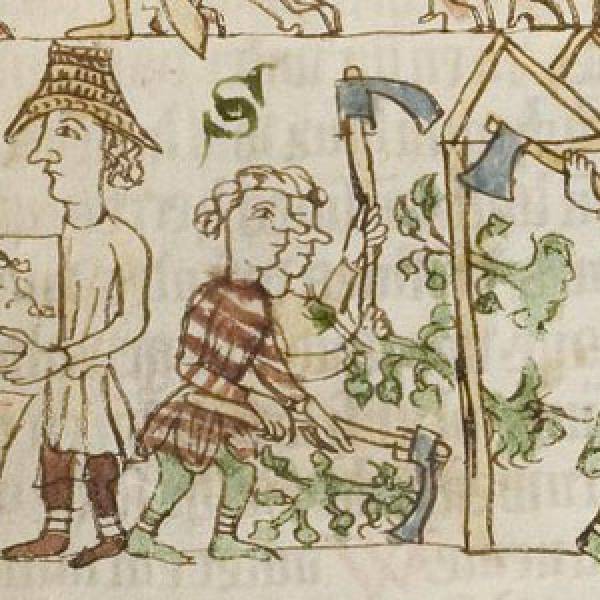 thumb sq 19 1 Heidelberger Sachsenspiegel 26v Dorfgruendung